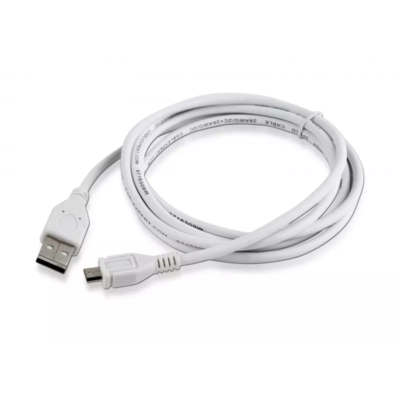 Gembird CCP-mUSB2-AMBM-6-W USB 2.0 A uz Micro-USB B kabelis, 1,8 m, balts