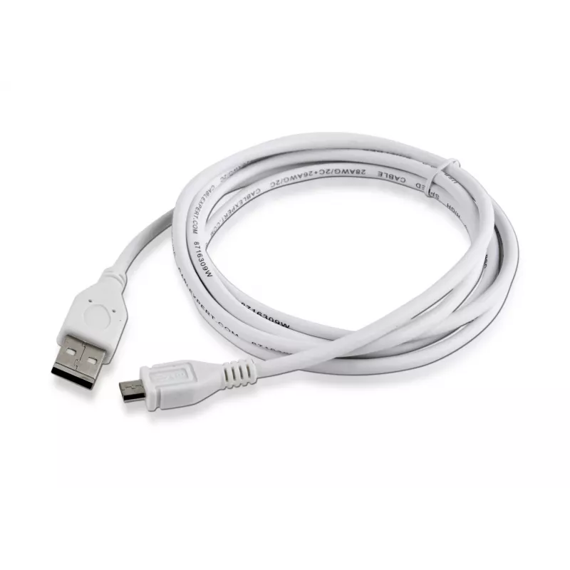Gembird CCP-mUSB2-AMBM-6-W USB 2.0 A uz Micro-USB B kabelis, 1,8 m, balts