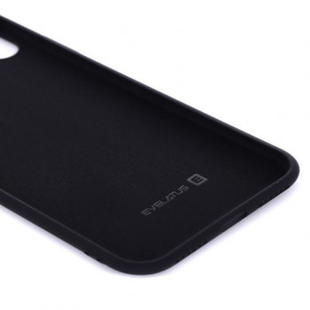 Evelatus Apple iPhone X/Xs Nano silikona apvalks ar mīkstu pieskārienu TPU melns