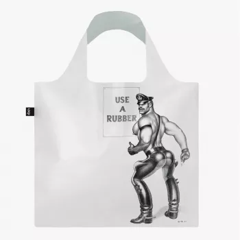 LOQI Tom of Finland – Use a Rubber – caurspīdīga soma