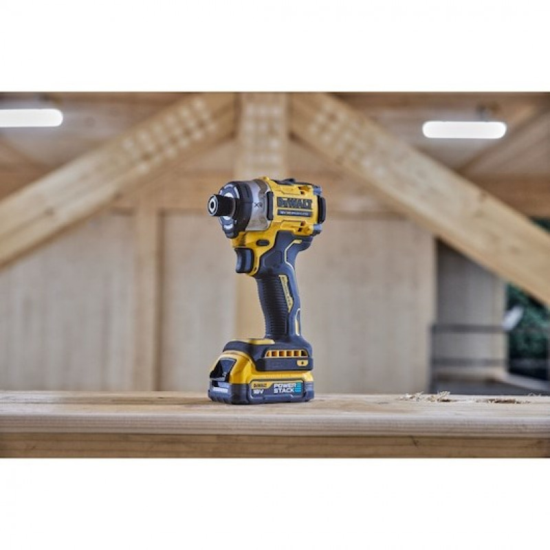 DeWALT DCF860E2T-QW triecienskrūvgriezis/uzgriežņu atslēga 3800 RPM melns, dzeltens