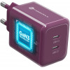 Forcell F-Energy GaN III VT-60 60W PD QC 4.0+ 2x USB-C bordo sienas lādētājs + USB-C kabelis