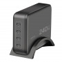 Logilink USB-C galda lādētājs, 240 W, GaN, 4 portu, 4x USB-C (PD), melns