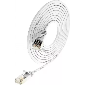 Wirewin Slim Cat6 U/FTP savienojuma kabelis RJ45, 7,5 m, balts