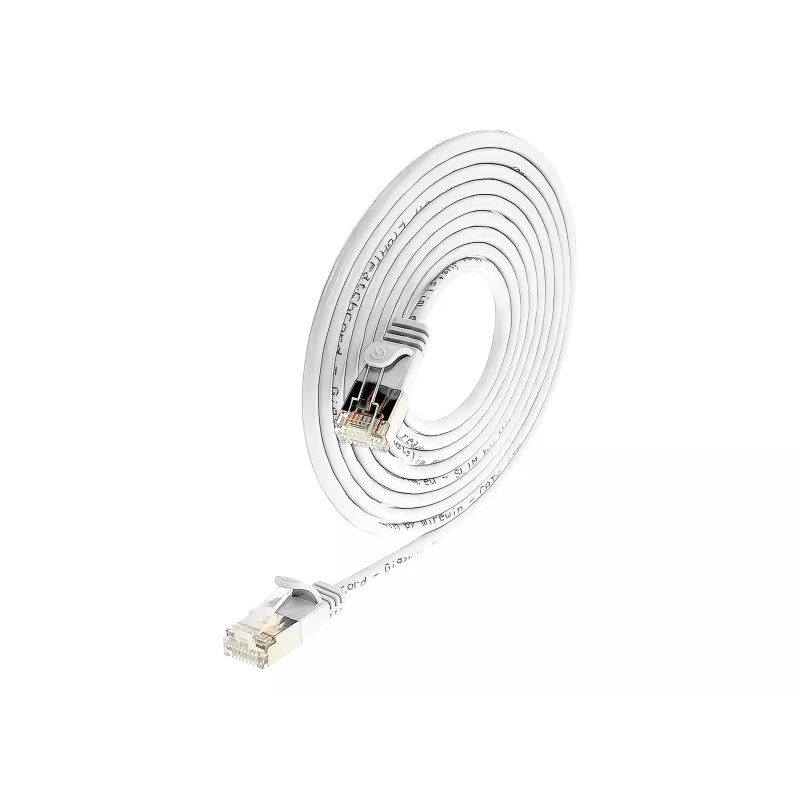 Wirewin Slim Cat6 U/FTP savienojuma kabelis RJ45, 7,5 m, balts