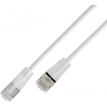 Wirewin SLIM Cat6a U/UTP viegls savienojuma kabelis, 10 gigabiti, 7,5 m, caurspīdīgi savienotāji (SLIM-L-UU-K6A-TL 7.5 WT)