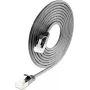 Wirewin SLIM Cat6a 10 Gigabit U/FTP vieglais savienojuma kabelis, apaļš, Ø 3,8 mm, 0,15 m, melns