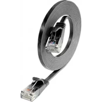 Wirewin Slim Cat6 U/UTP savienojuma kabelis RJ45, 0,1 m, melns
