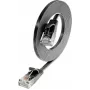 Wirewin Slim Cat6 U/UTP savienojuma kabelis RJ45, 0,1 m, melns