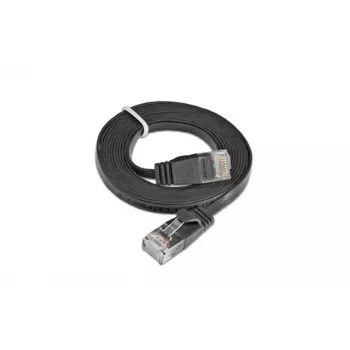 Wirewin Slim Cat6 U/UTP savienojuma kabelis RJ45, 0,1 m, melns