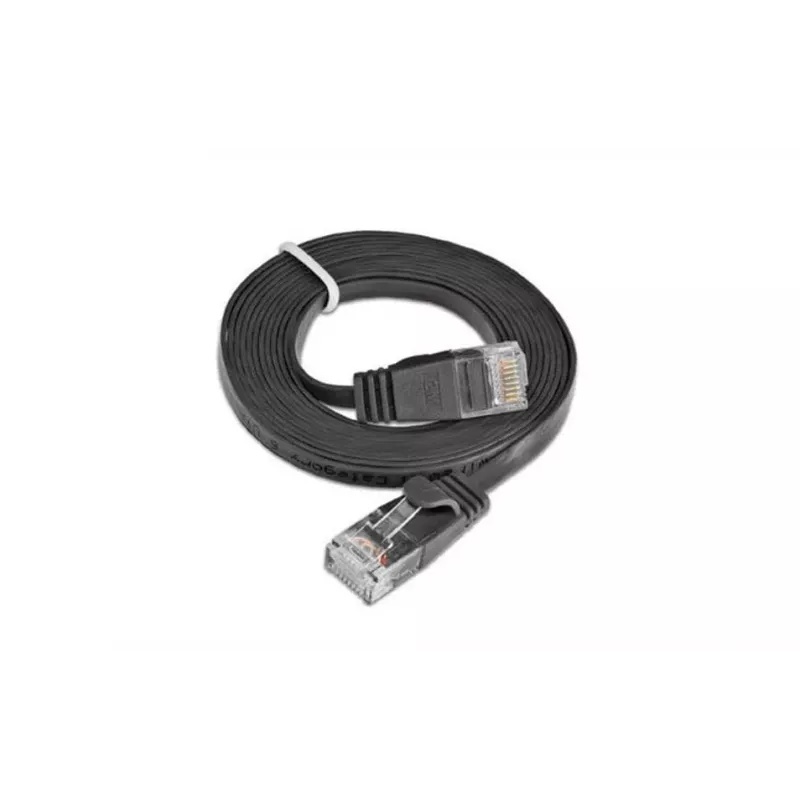 Wirewin Slim Cat6 U/UTP savienojuma kabelis RJ45, 0,1 m, melns