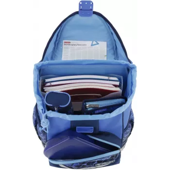 Herlitz UltraLight Plus skolas mugursoma, Blue Shark