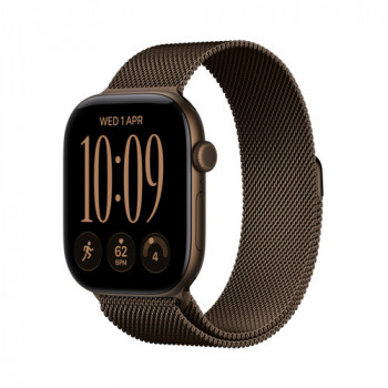Apple Watch Series 12 GPS + Cellular 46mm Dark Bronze alumīnija korpuss ar Dark Bronze Milanese Loop - M/L