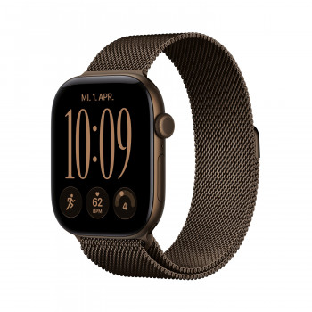 Apple Watch Series 12 GPS + Cellular 46mm Dark Bronze alumīnija korpuss ar Dark Bronze Milanese Loop - M/L