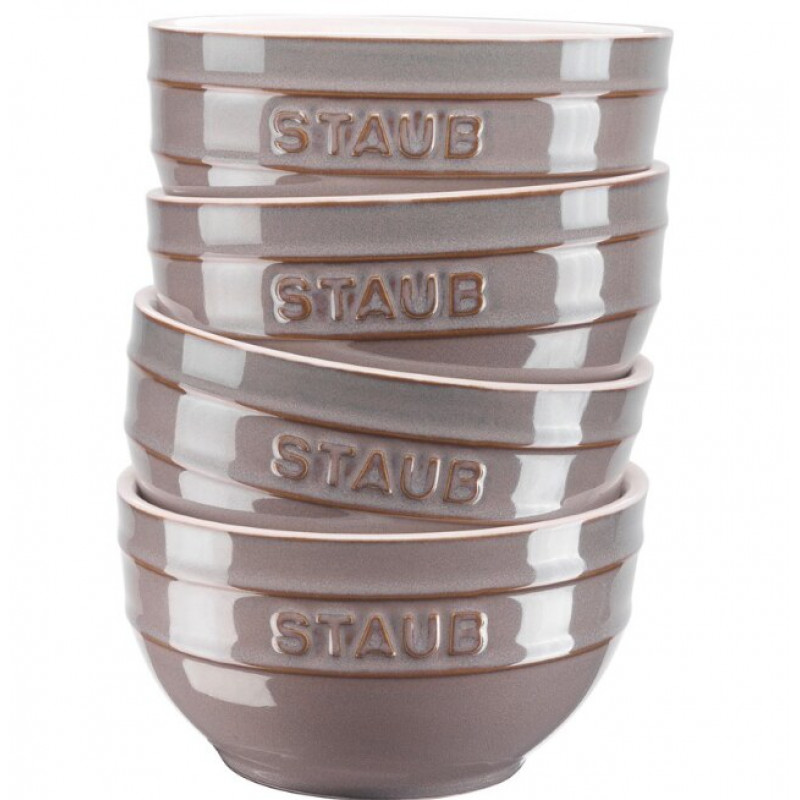 Staub apaļa bļoda 40508-152-0, 12 cm, komplekts ar 4