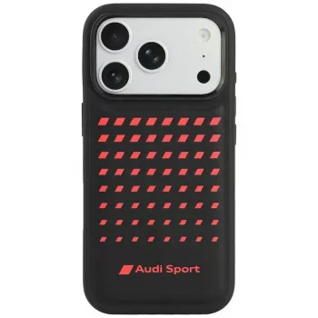 Audi Sport sintētiskās ādas MagSafe apvalks iPhone 18 Pro / 17 Pro, melns