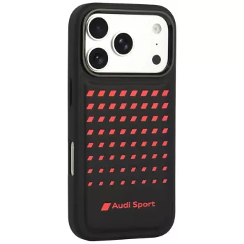 Audi Sport sintētiskās ādas MagSafe apvalks iPhone 18 Pro / 17 Pro, melns