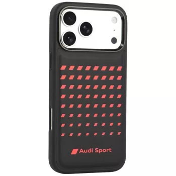 Audi Sport sintētiskās ādas MagSafe apvalks iPhone 18 Pro Max / 17 Pro Max, melns