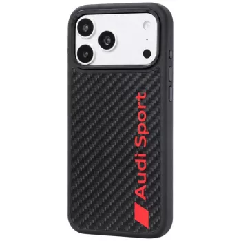 Audi R8 oglekļa šķiedras MagSafe futrālis iPhone 18 Pro Max / 17 Pro Max, melns
