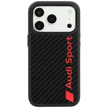 Audi R8 Carbon Fiber MagSafe vāciņš iPhone 18 Pro / 17 Pro, melns