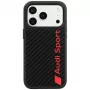 Audi R8 Carbon Fiber MagSafe vāciņš iPhone 18 Pro / 17 Pro, melns