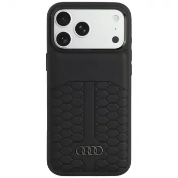 Audi ādas MagSafe futrālis iPhone 18 Pro Max / 17 Pro Max, melns