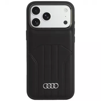 Audi sintētiskās ādas MagSafe vāciņš iPhone 18 Pro Max / 17 Pro Max, melns