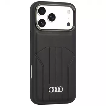 Audi sintētiskās ādas MagSafe vāciņš iPhone 18 Pro Max / 17 Pro Max, melns