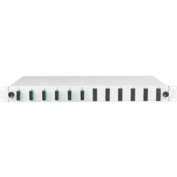 EFB Elektronik izvelkama optisko šķiedru savienojumu kārba SC 50/125 µm OM3, 12 pigteili, 6 adapteri