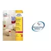 Avery L7670R apaļas etiķetes, neona sarkanas, Ø 63,5 mm, 300 gab. (25 loksnes x 12)