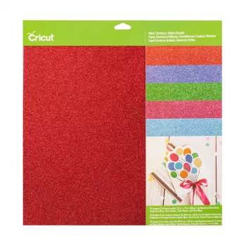 Cricut mirdzoša kartona paraugu komplekts 30 x 30 cm, 10 loksnes, Brights (P)