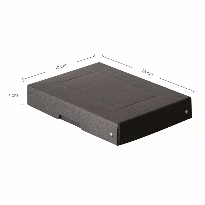 FALKEN PURE glabāšanas kaste 500 loksnēm, 18 x 25 x 4 cm, melna