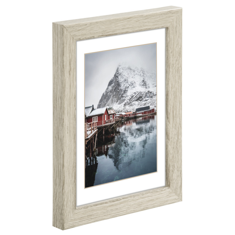 Hama Oslo foto rāmis vienai fotogrāfijai 20 x 28 cm, pelēka priede, galdam / sienai