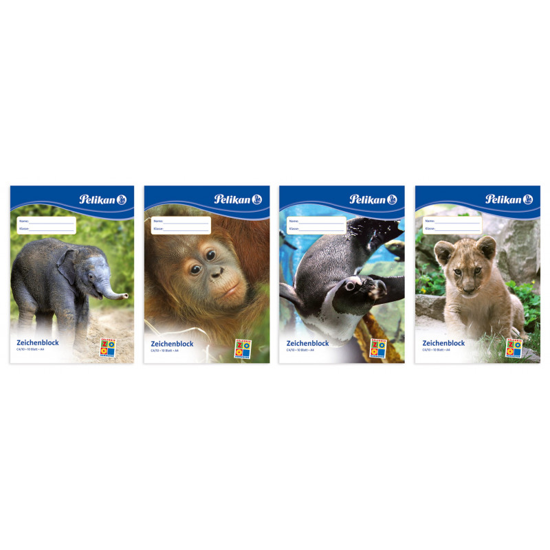 Pelikan C4/10 zīmēšanas bloks A4, 100 g/m², 10 loksnes, bez hlora, balts