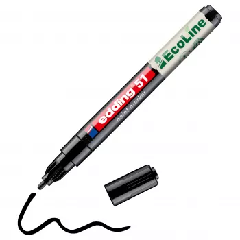 Edding 51 EcoLine 4-51-001 marķieris ar krāsu, melns, 1 mm, 2 mm