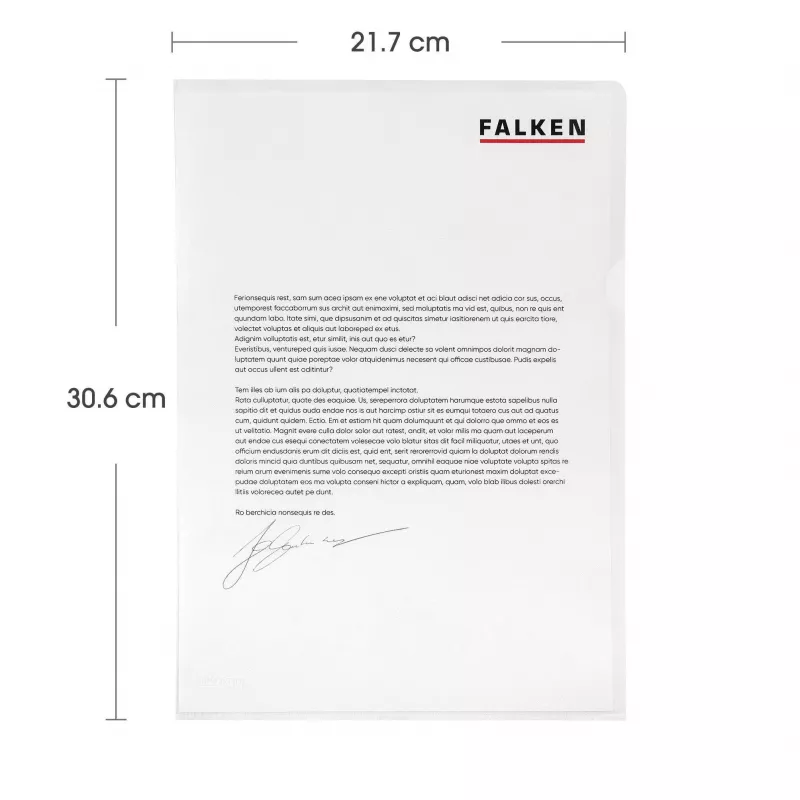 Falken caurspīdīgās mapes DIN A4, caurspīdīgas