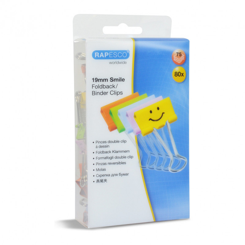 RAPESCO® atlokāmie klipi krāsaini, dažādas krāsas, 1.9 cm
