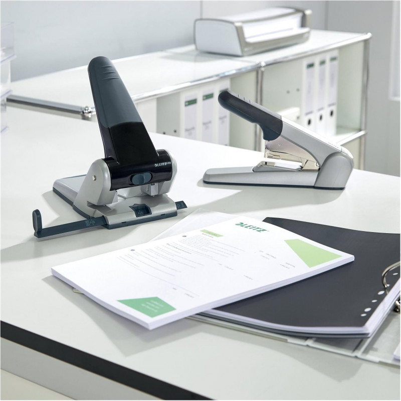 Leitz 5180 dokumentu caurums, melns