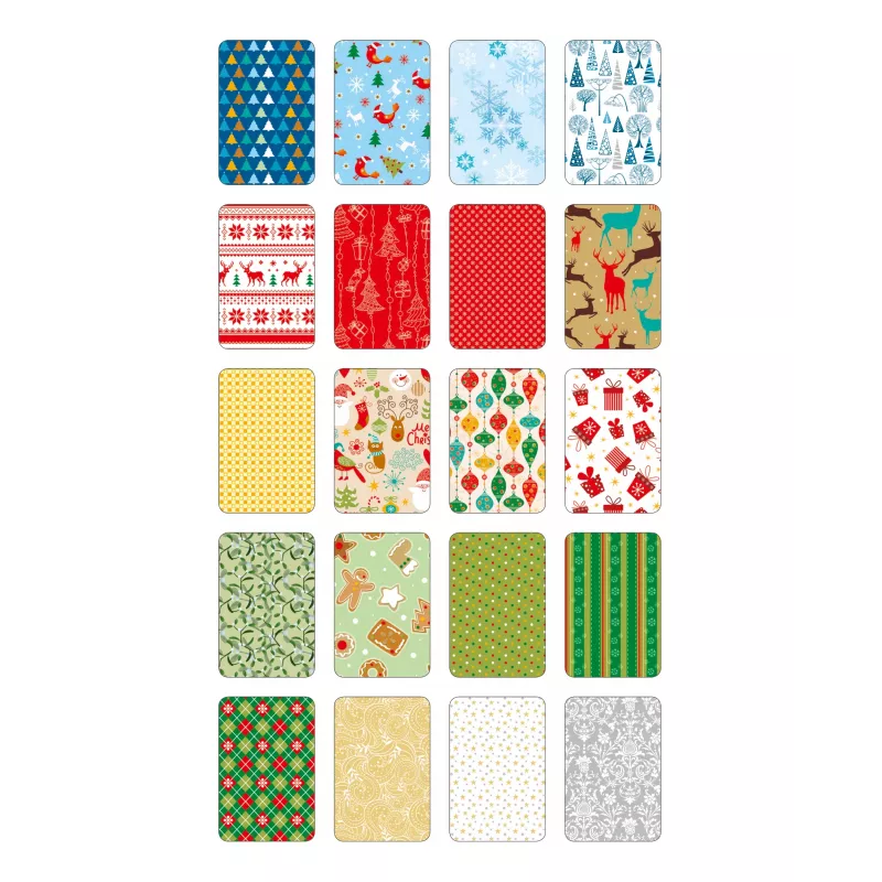 folia Ziemassvētku motīvu bloks, 270 g/m², dažādas krāsas