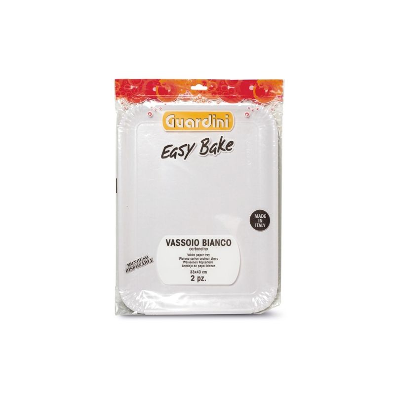 Guardini Easy Bake papīra paplātes, baltas, 2 gab., 28 x 42 cm