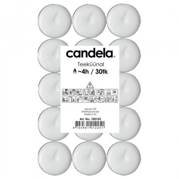 Candela tējas sveces, 30 gab.