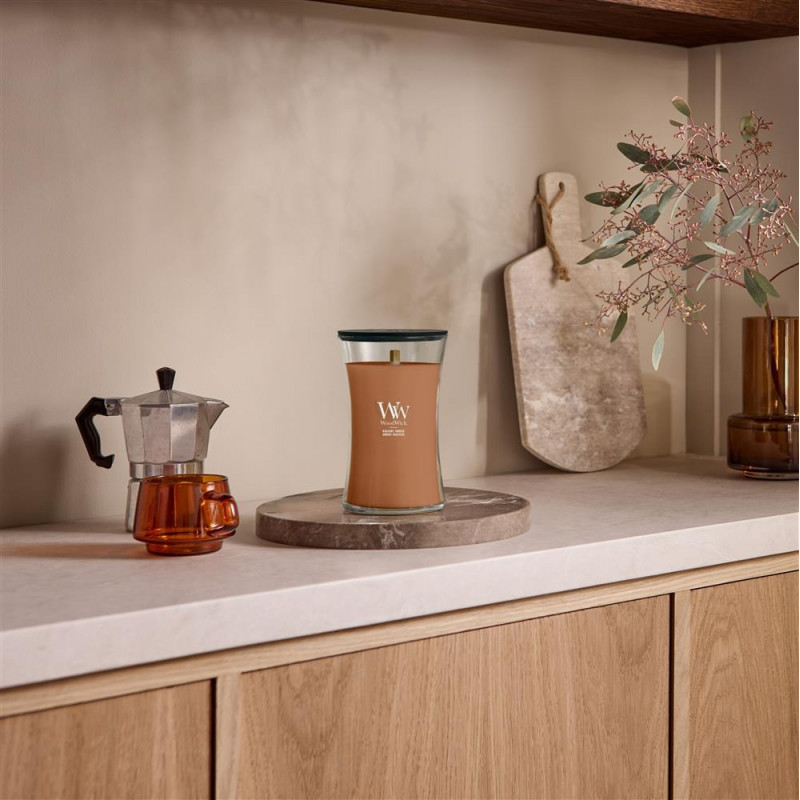 WoodWick Radiant Amber svece, vidēja