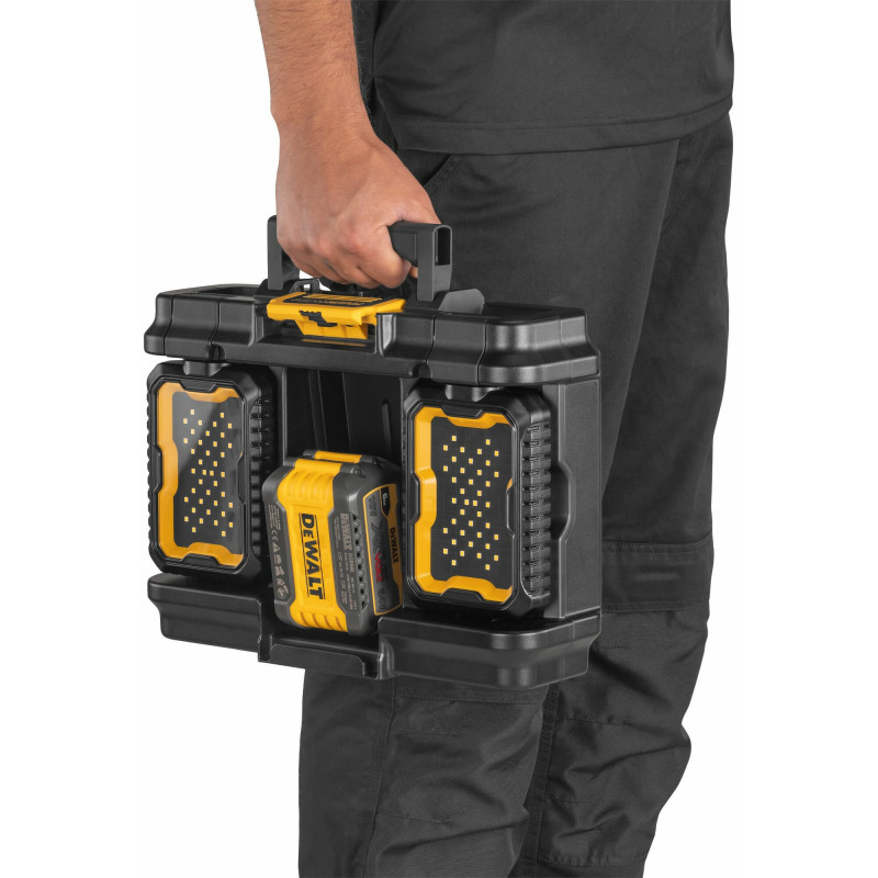 DeWALT DWST08061-1 ToughSystem 2.0 instrumentu kaste ar apgaismojumu, 14 L, melna/dzeltena