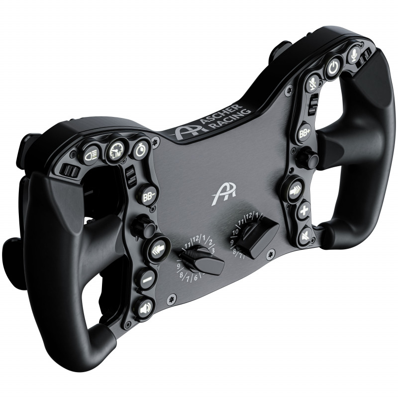 Ascher Racing Pro-USB Black Edition sacīkšu simulatora stūre