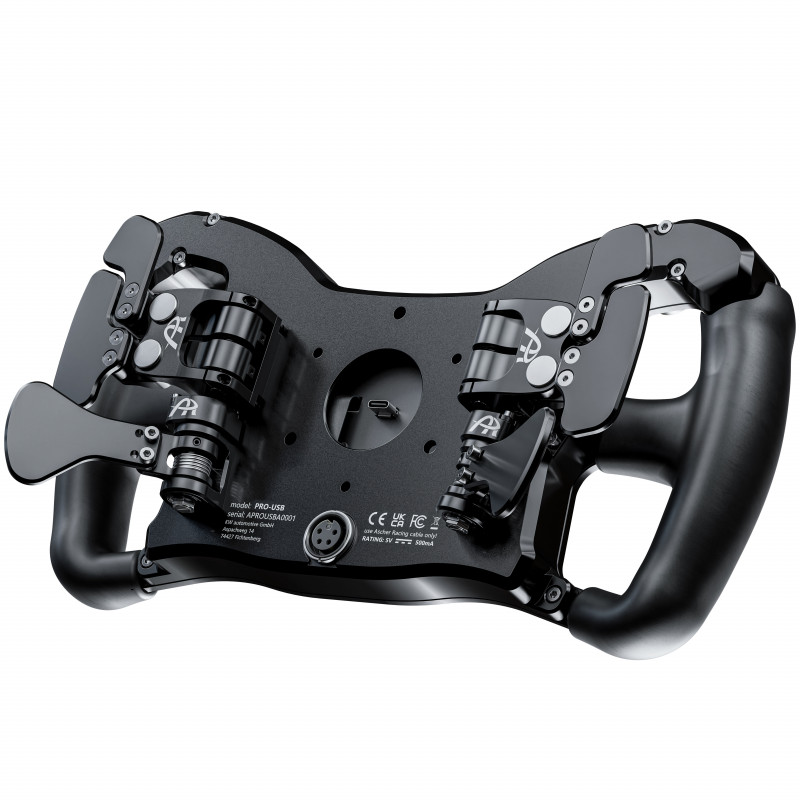 Ascher Racing Pro-USB Black Edition sacīkšu simulatora stūre