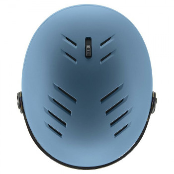 UVEX Wanted Visor slēpošanas ķivere, akmens krāsas/zila, 58-61