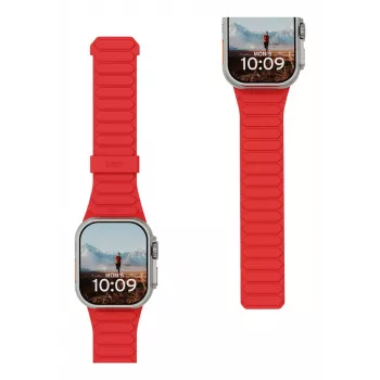 Urban Armor Gear UAG Pathfinder - silikona abpusēji magnētiskā siksniņa Apple Watch 4.–6. sērijai un SE 1.–3., 44mm / 7.–9. sērijai, 45mm / 10.–11. sērijai, 46mm / Ultra 1.–3., 49mm (pelni/lava)