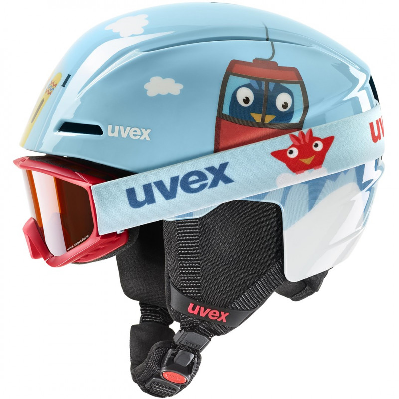 UVEX Viti Set bērnu slēpošanas ķivere, zila, 46-50 (56/S/317/10)