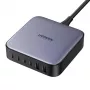 Ugreen 200W GaN lādētājs, 4x USB-C, 2x USB-A, melns
