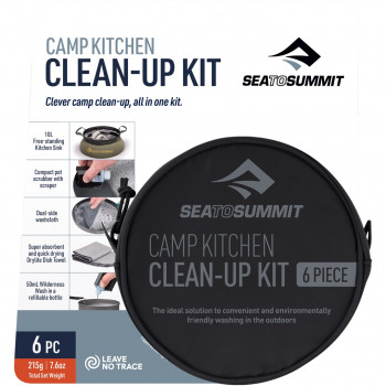 Sea To Summit Camp Kitchen tīrīšanas komplekts, 6 daļas ar tīrīšanas līdzekli